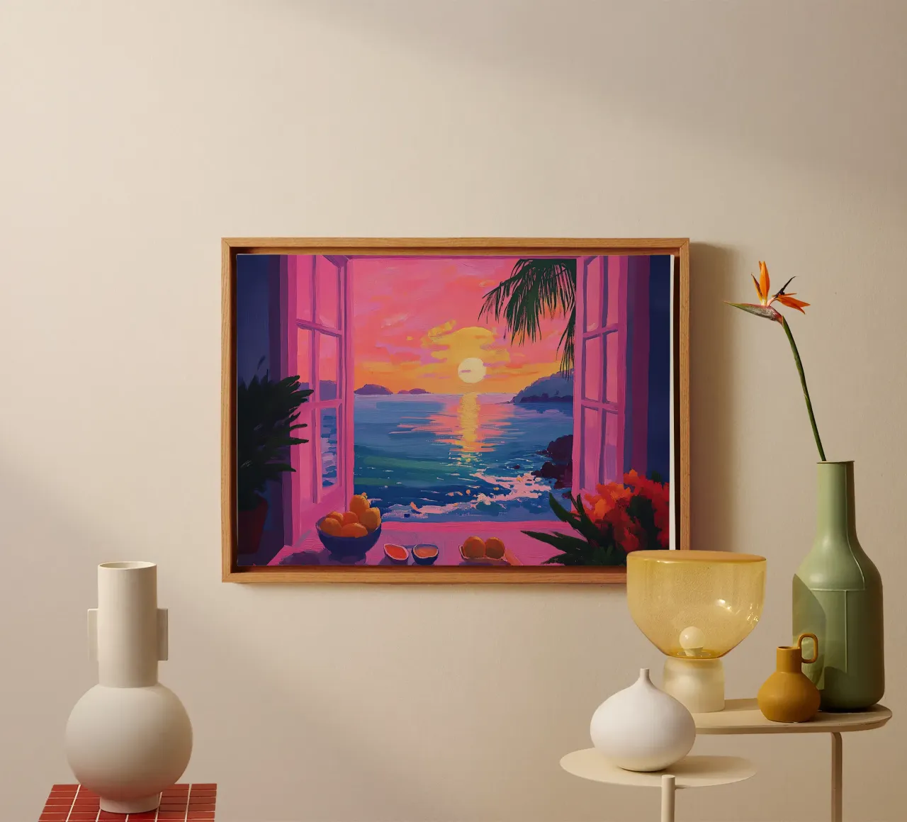Henri Matisse inspires "Rest after reading" canvas with Floater frame by Nikis Art Studio