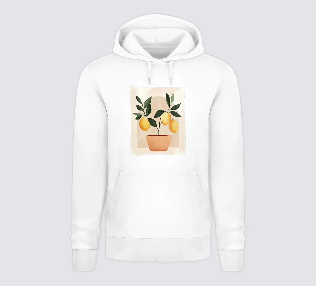 Albero di limone italiano in vaso Vintage Botanical Greenery felpa con cappuccio da Gentle Echoes Art