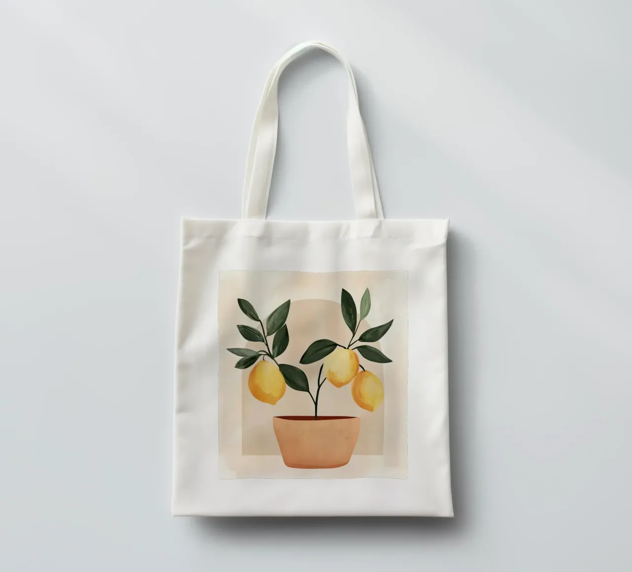 Albero di limone italiano in vaso Vintage Botanical Greenery borsa in juta da Gentle Echoes Art