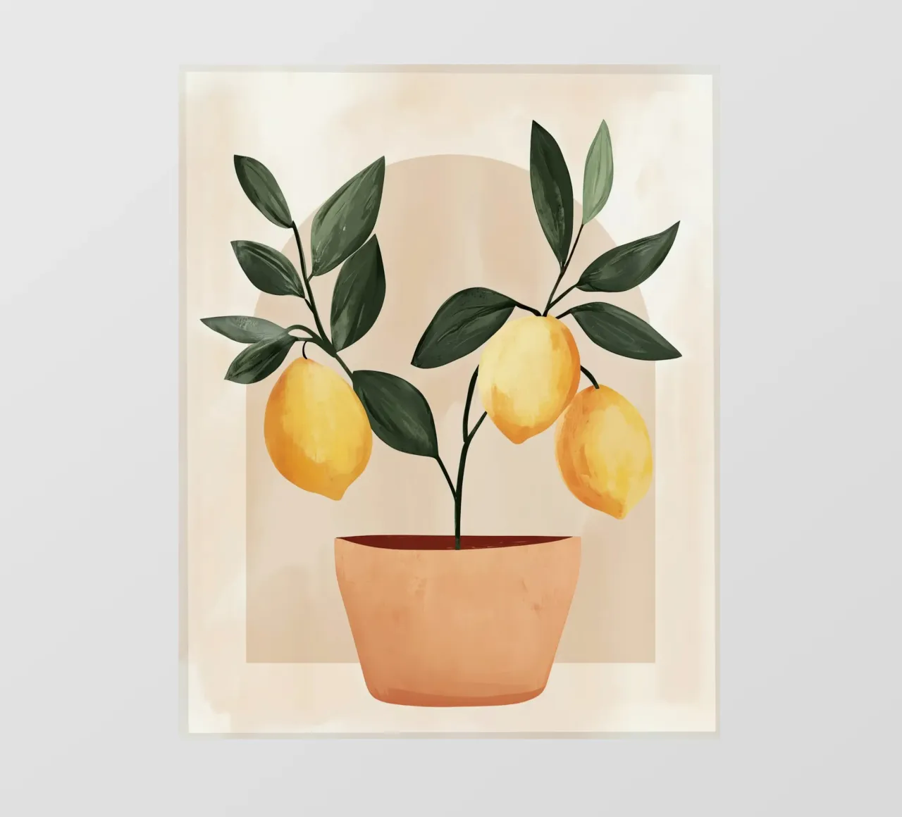 Albero di limone italiano in vaso Vintage Botanical Greenery telo in pvc da Gentle Echoes Art