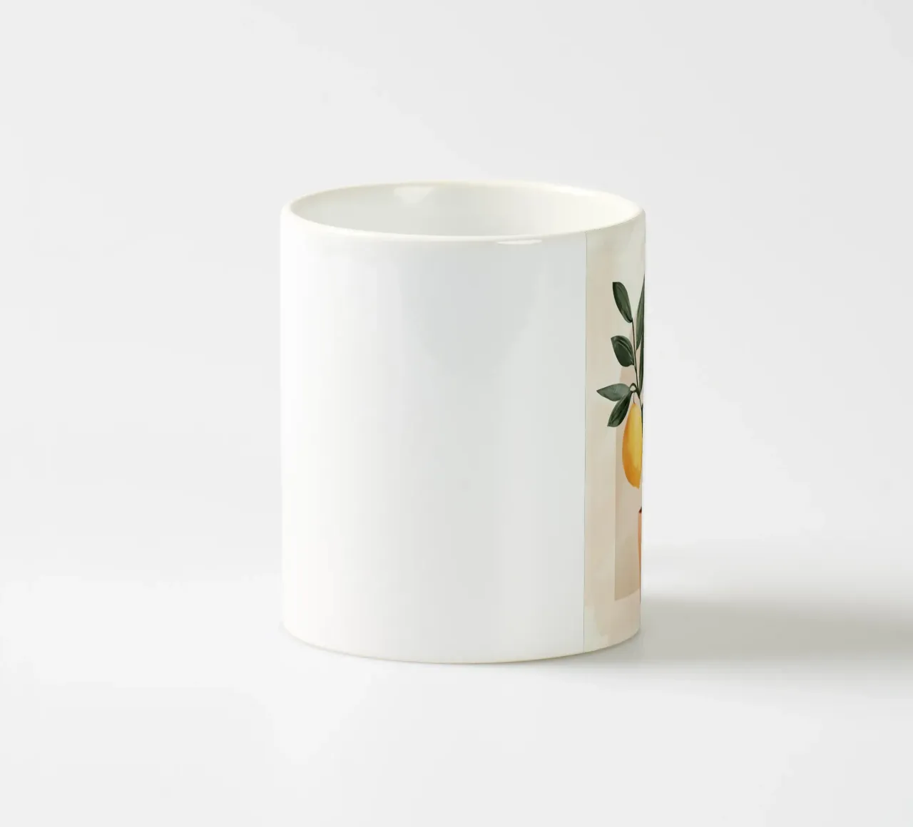 Albero di limone italiano in vaso Vintage Botanical Greenery tazza in ceramica da Gentle Echoes Art