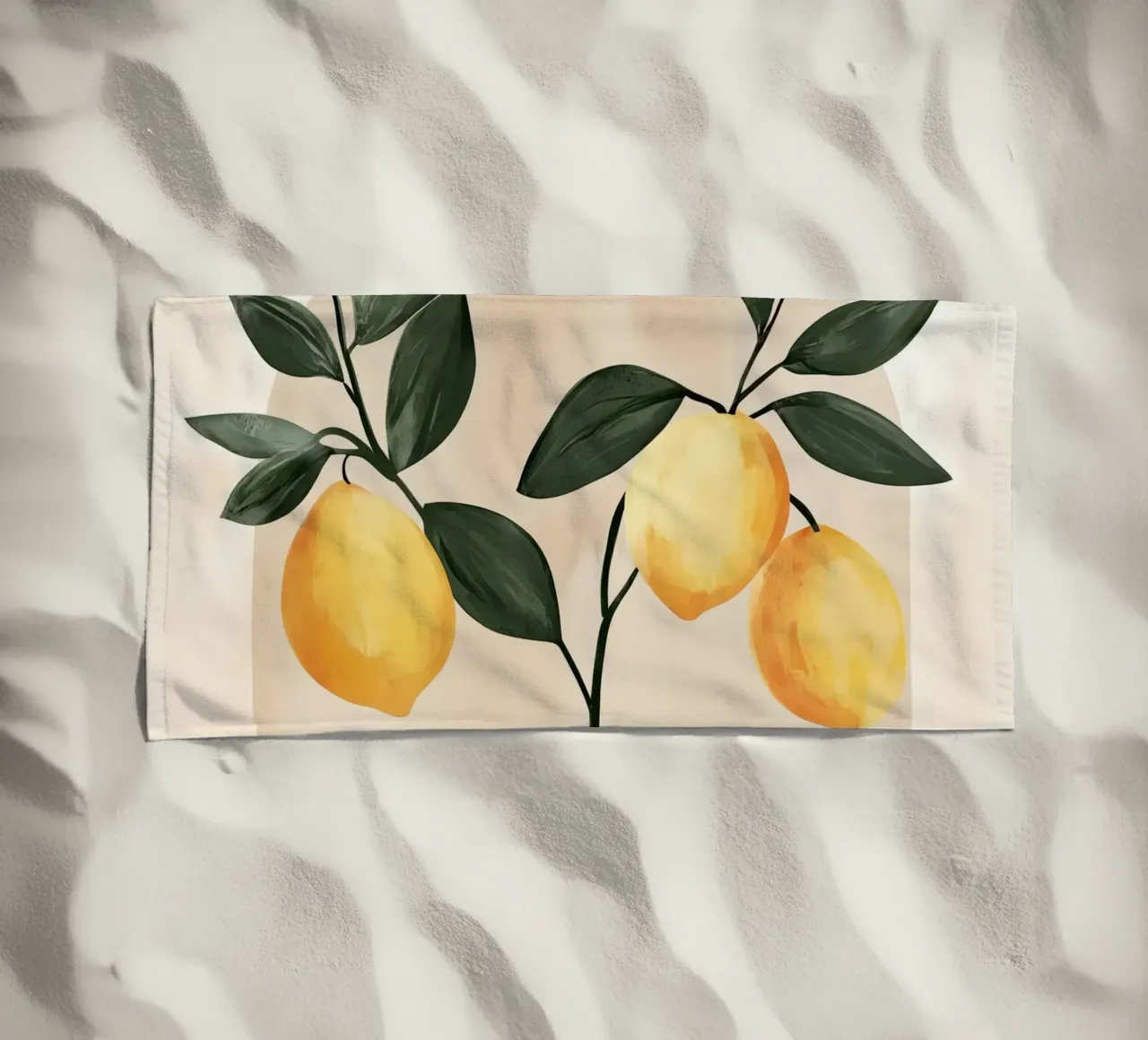 Albero di limone italiano in vaso Vintage Botanical Greenery telo mare da Gentle Echoes Art