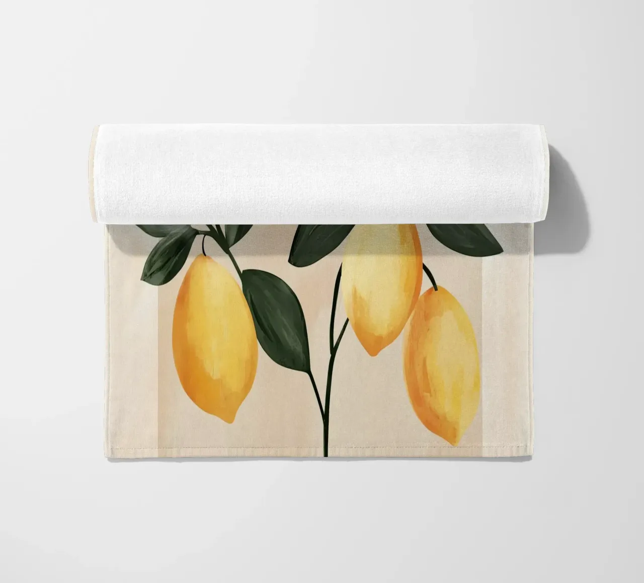 Albero di limone italiano in vaso Vintage Botanical Greenery telo mare da Gentle Echoes Art