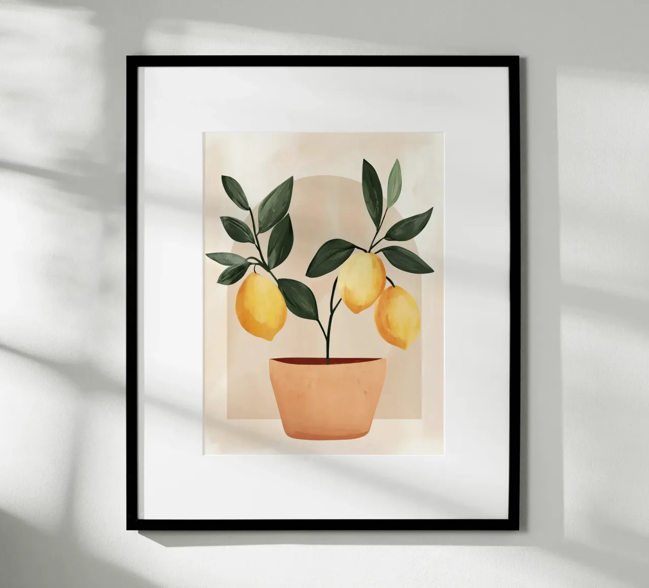 Albero di limone italiano in vaso Vintage Botanical Greenery carta hahnemühle da Gentle Echoes Art