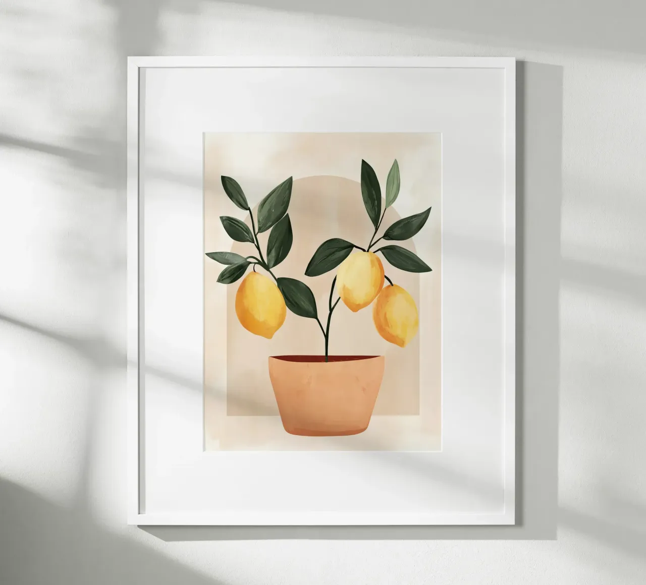 Albero di limone italiano in vaso Vintage Botanical Greenery carta hahnemühle da Gentle Echoes Art