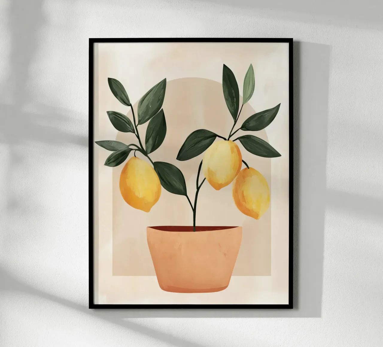 Albero di limone italiano in vaso Vintage Botanical Greenery carta hahnemühle da Gentle Echoes Art