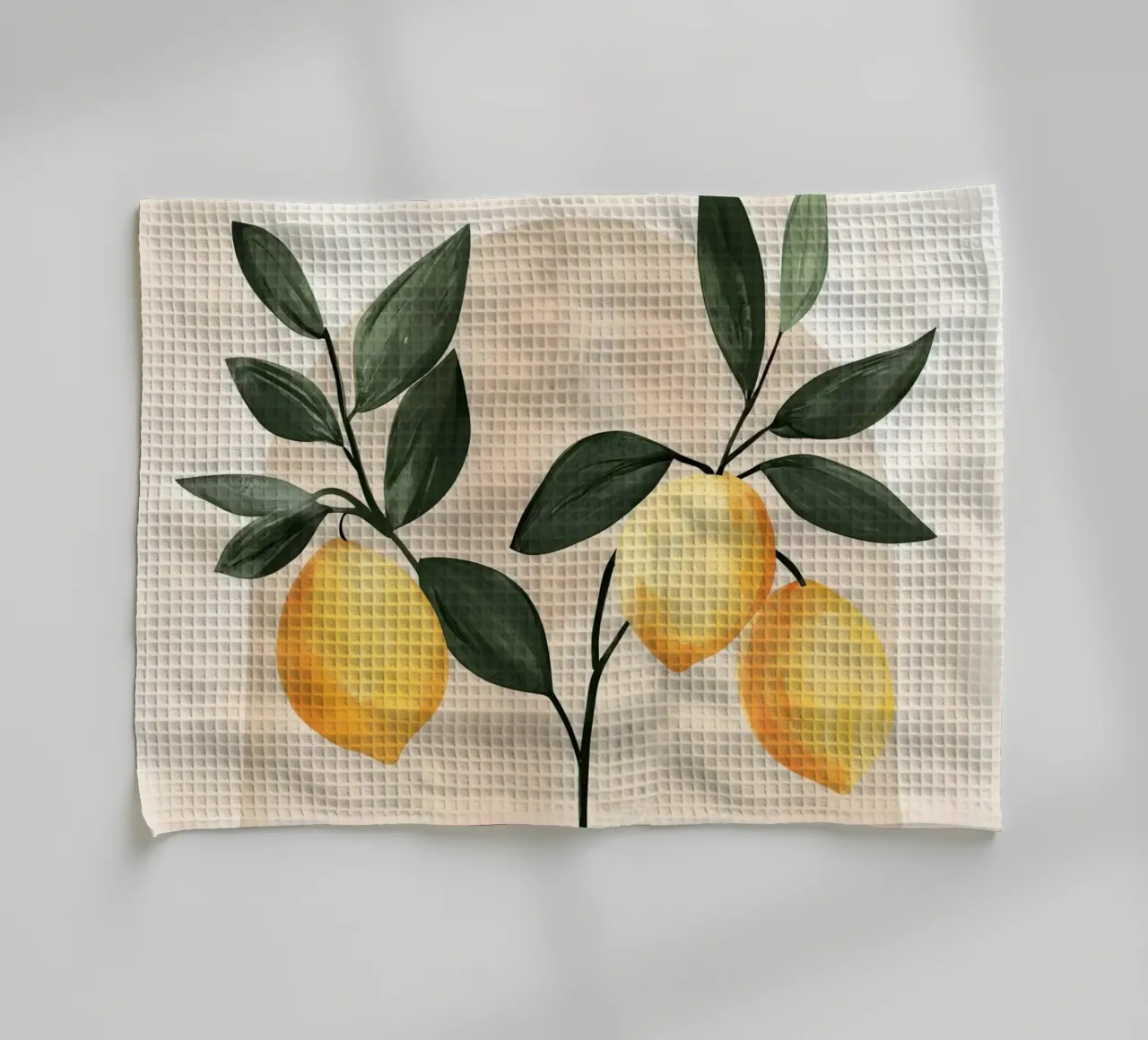 Albero di limone italiano in vaso Vintage Botanical Greenery canovaccio da cucina da Gentle Echoes Art