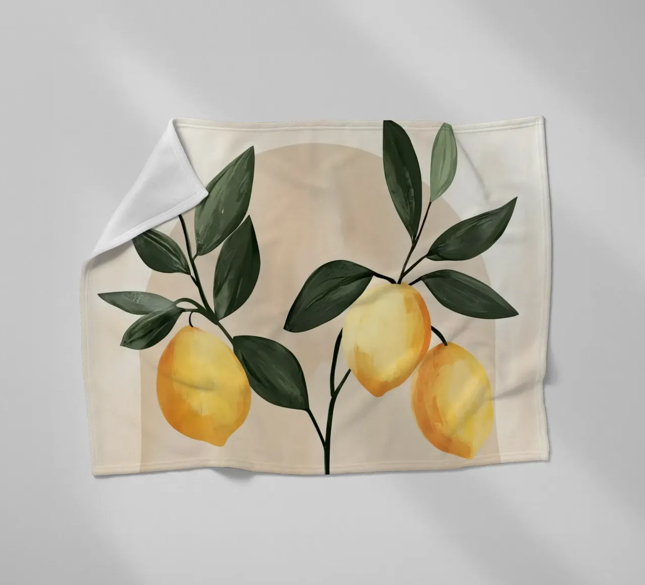 Albero di limone italiano in vaso Vintage Botanical Greenery coperta in pile da Gentle Echoes Art