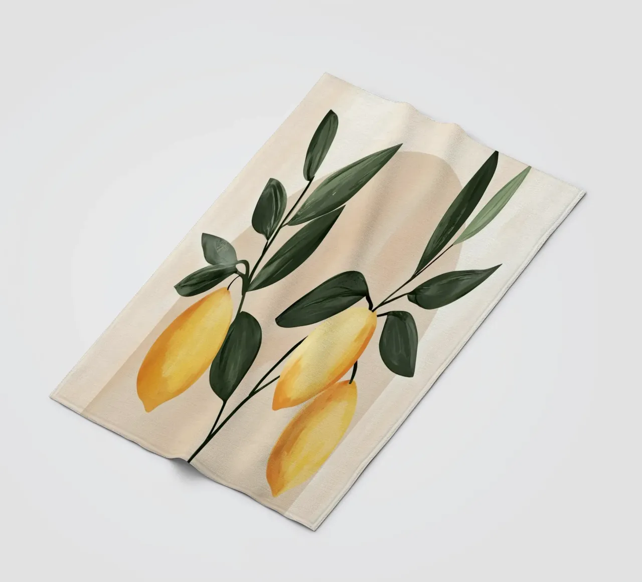 Albero di limone italiano in vaso Vintage Botanical Greenery coperta in pile da Gentle Echoes Art