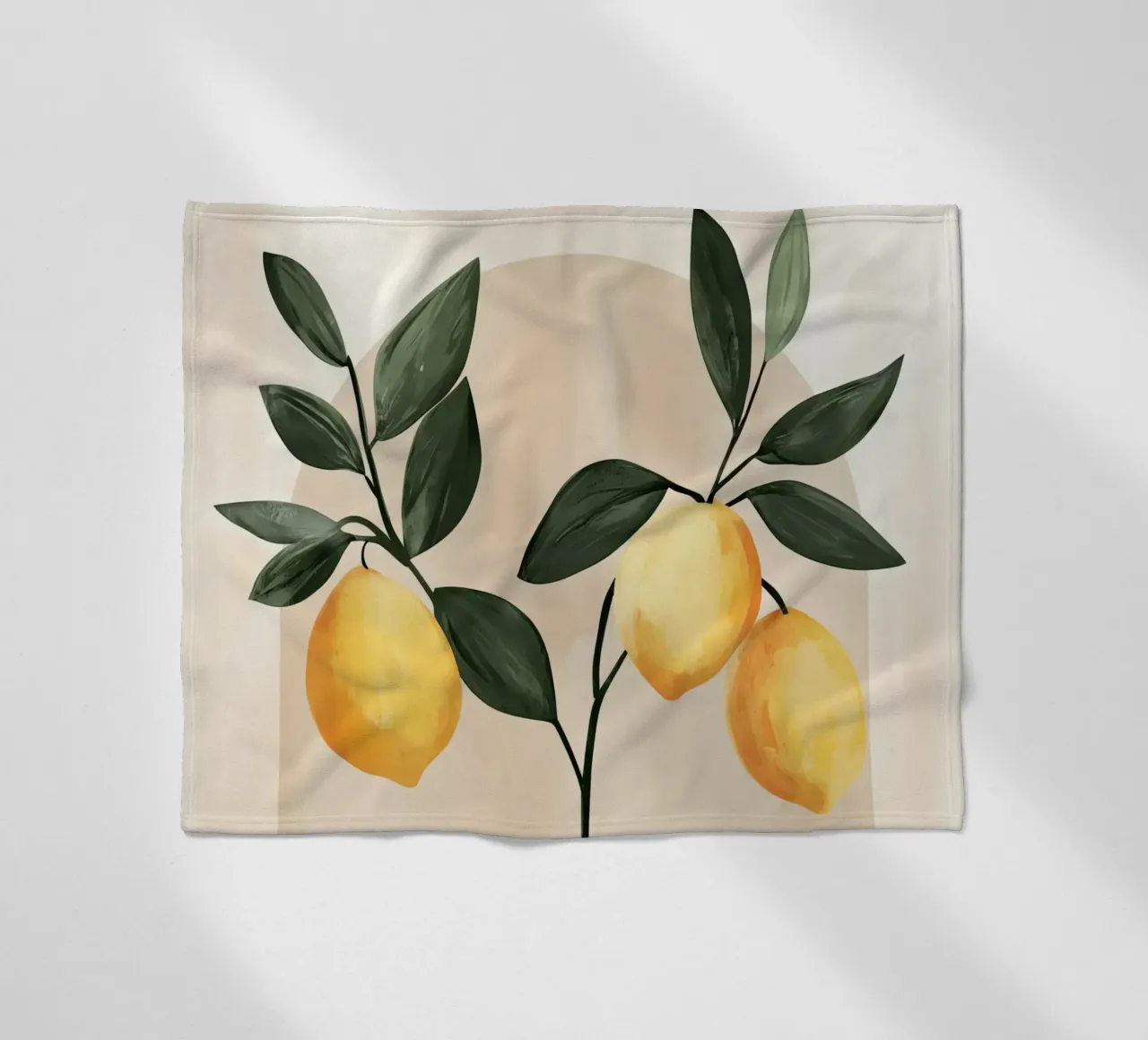 Albero di limone italiano in vaso Vintage Botanical Greenery coperta in pile da Gentle Echoes Art