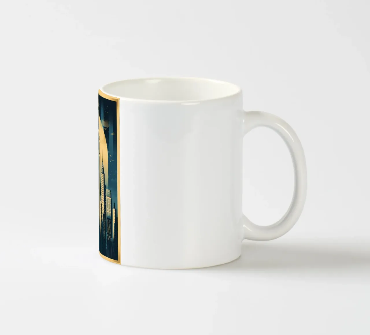 L'eleganza Art Deco dello skyline di New York tazza in ceramica da M-Ulrich-Digital Art