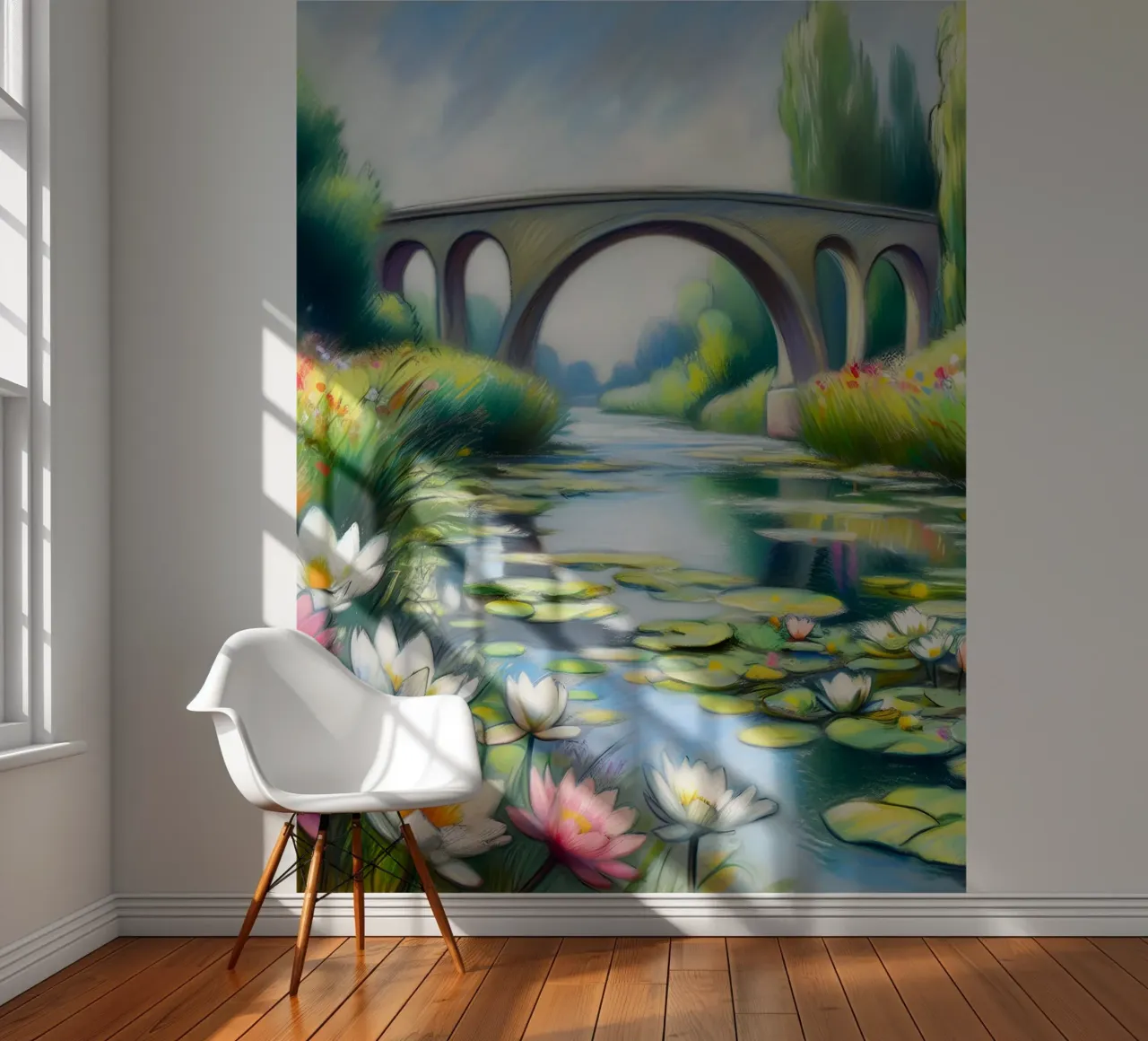 Water Lily Pond Monet Style photo wallpaper by ARTOMATIC