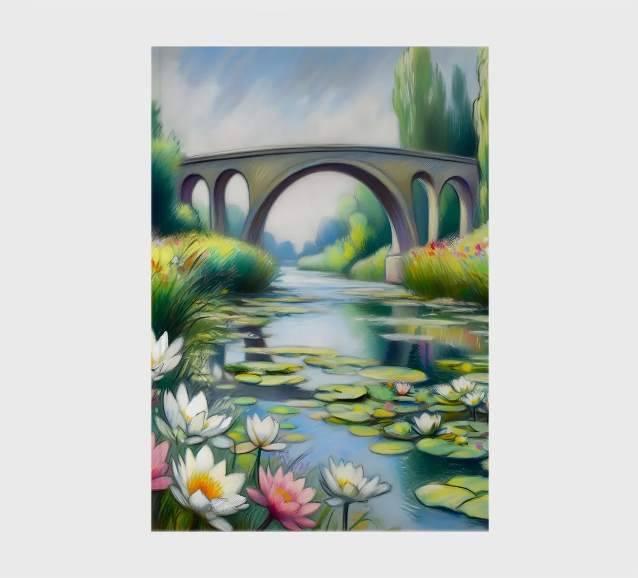 Stagno di ninfee stile Monet diario da ARTOMATIC
