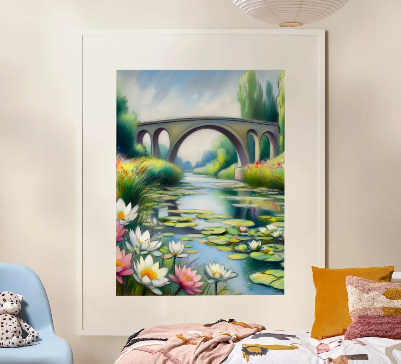 Stagno di ninfee stile Monet carta hahnemühle da ARTOMATIC