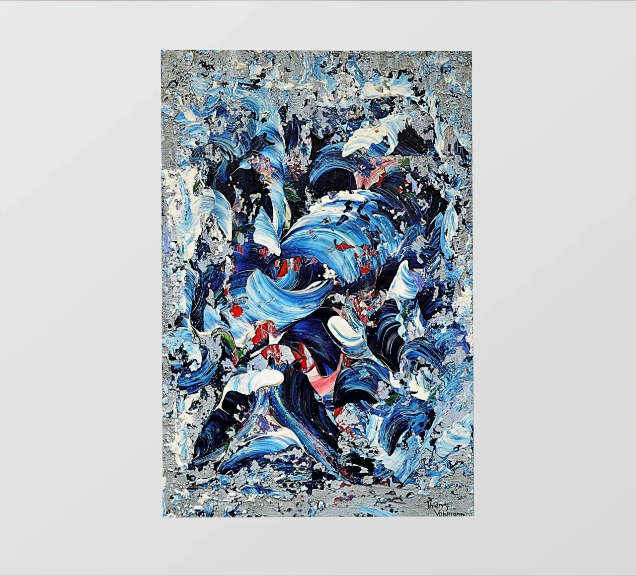 CASCADE BLEUE. pellicola backlit da Thierry Vobmann Abstract painting
