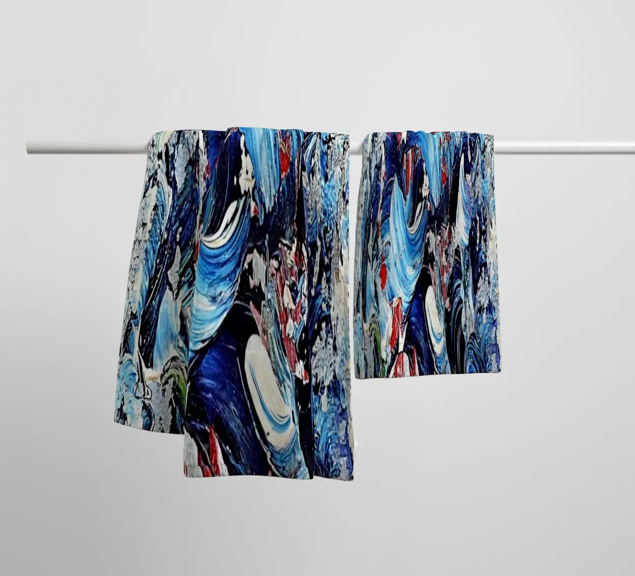CASCADE BLEUE. asciugamano da bagno da Thierry Vobmann Abstract painting