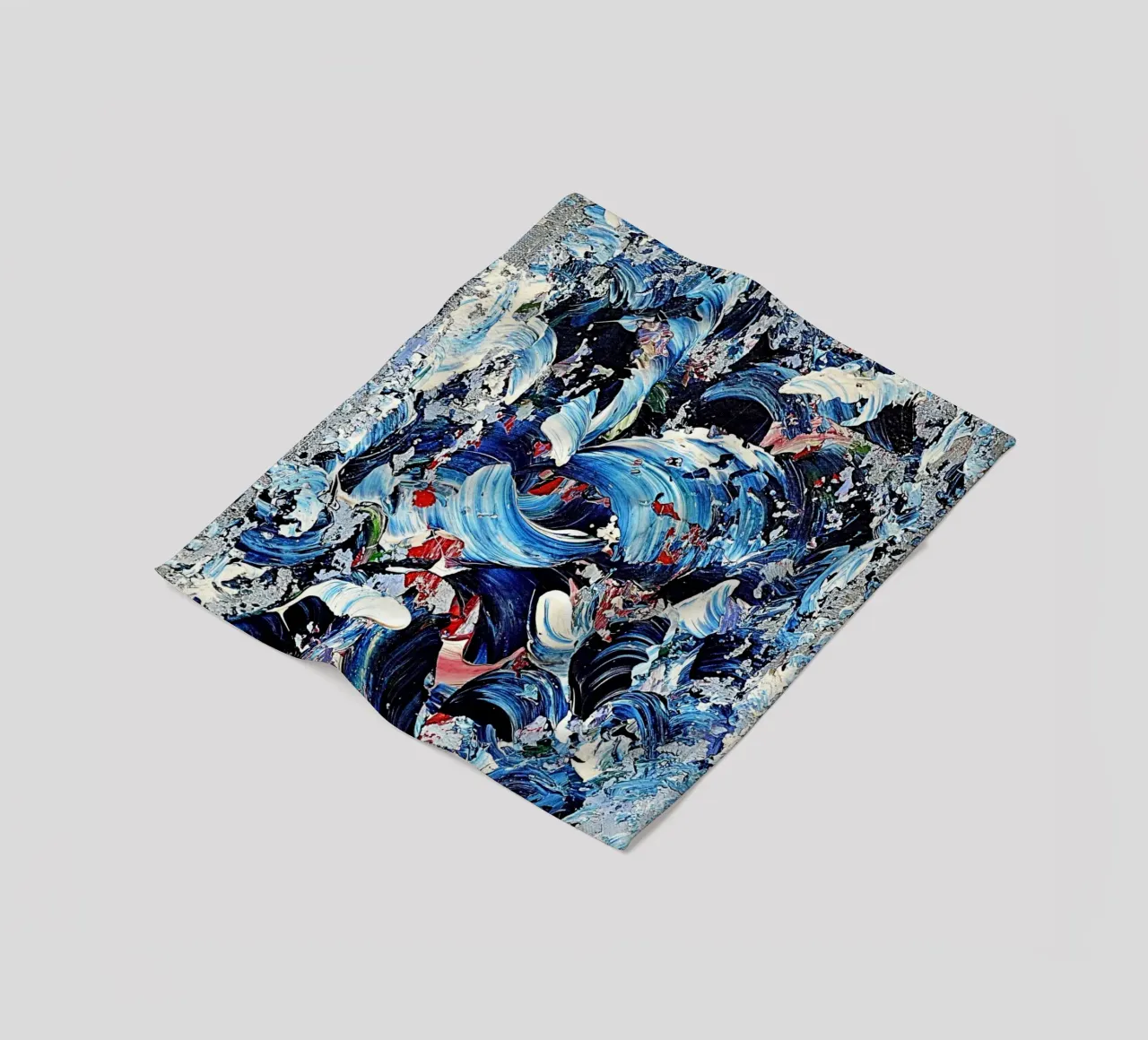 CASCADE BLEUE. coperta in pile da Thierry Vobmann Abstract painting