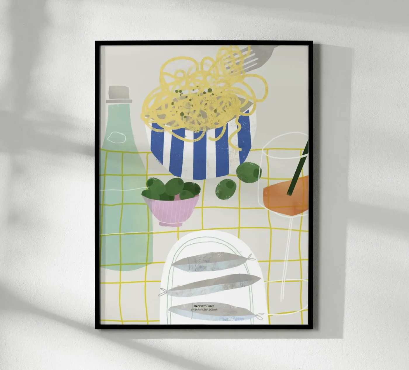 PASTA E AMORE poster da sarahlenadesign