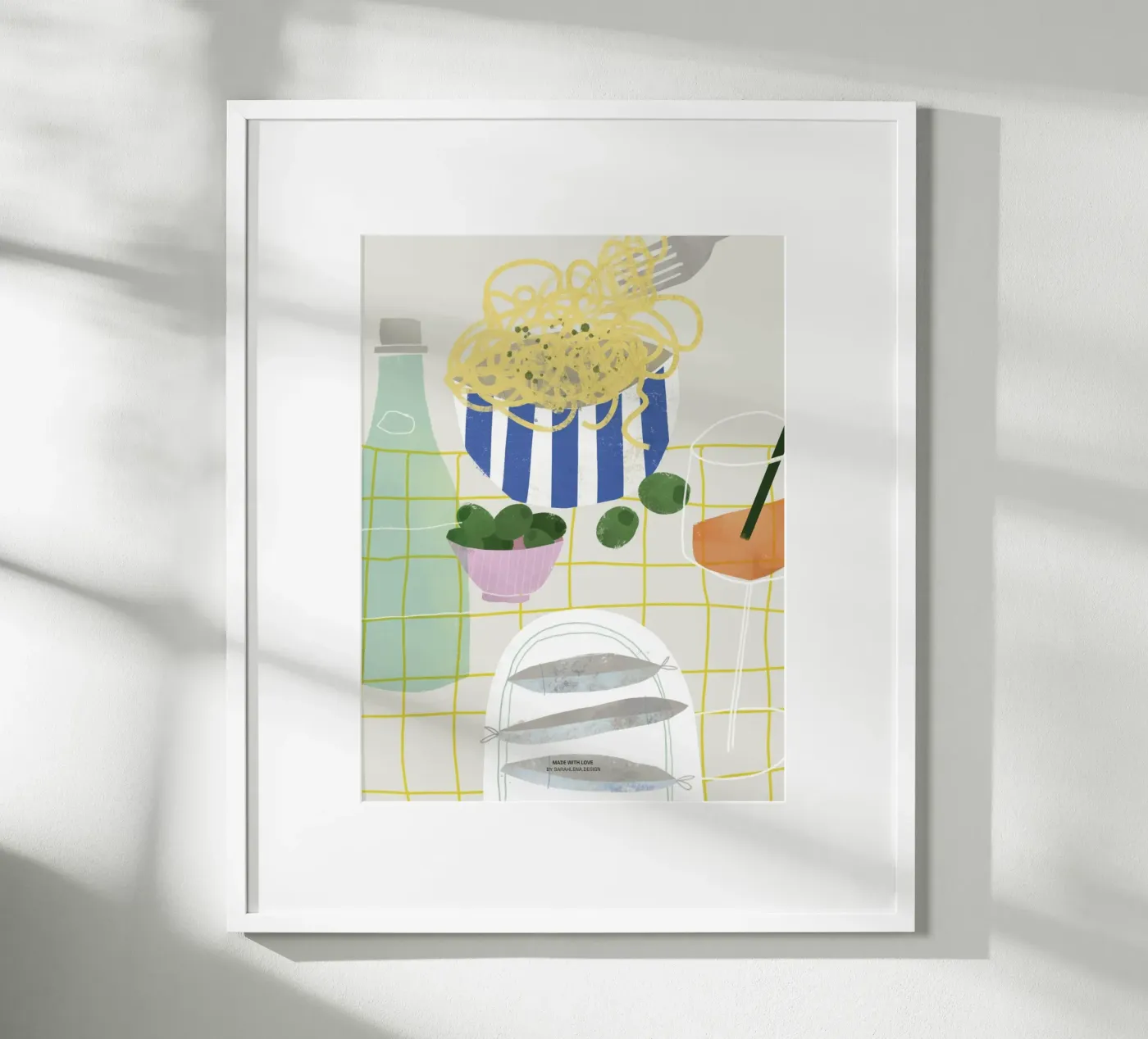 PASTA E AMORE poster da sarahlenadesign
