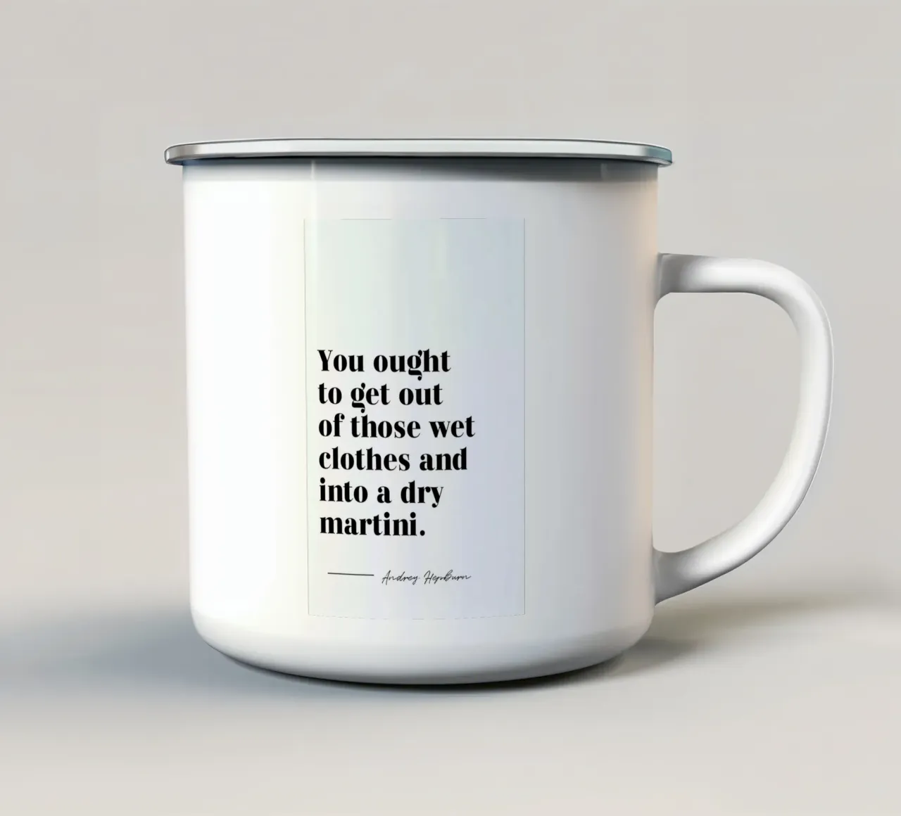 Dry Martini tazza in smalto da typed