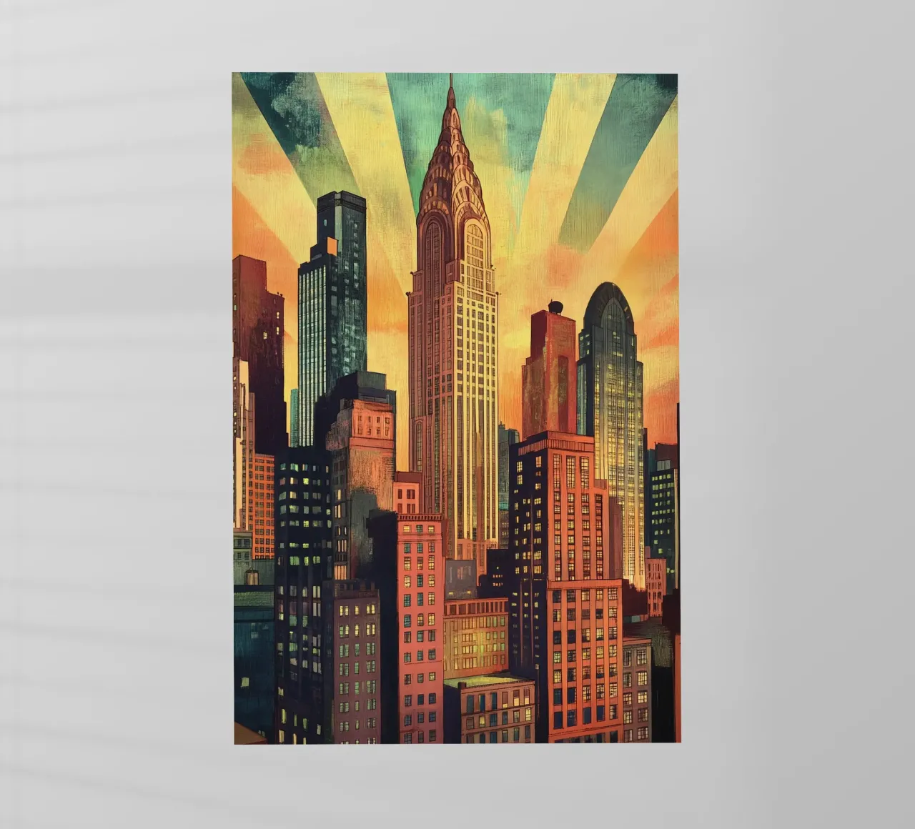 Manhattan Skyline pellicola backlit da M-Ulrich-Digital Art