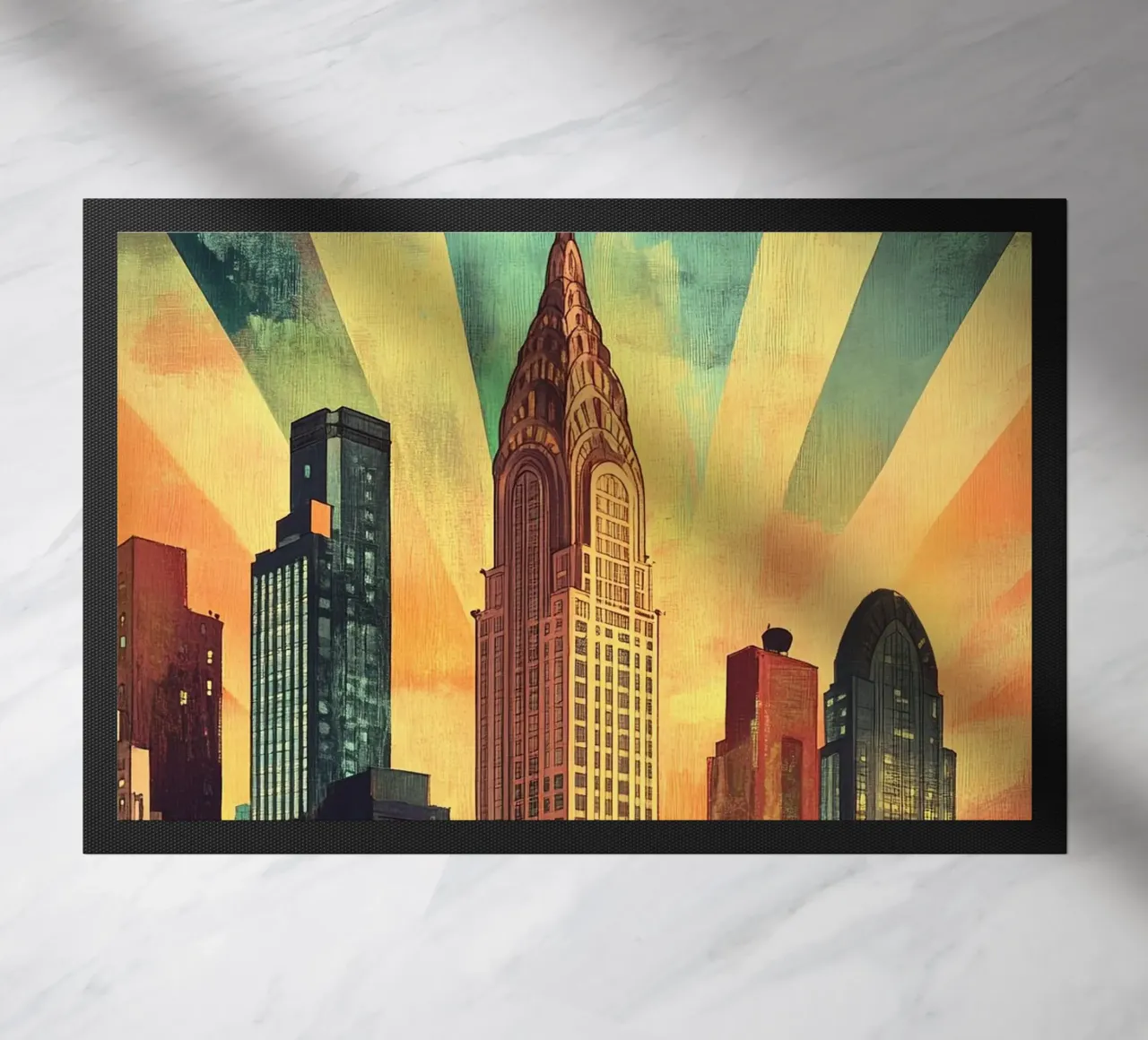 Manhattan Skyline zerbino da M-Ulrich-Digital Art