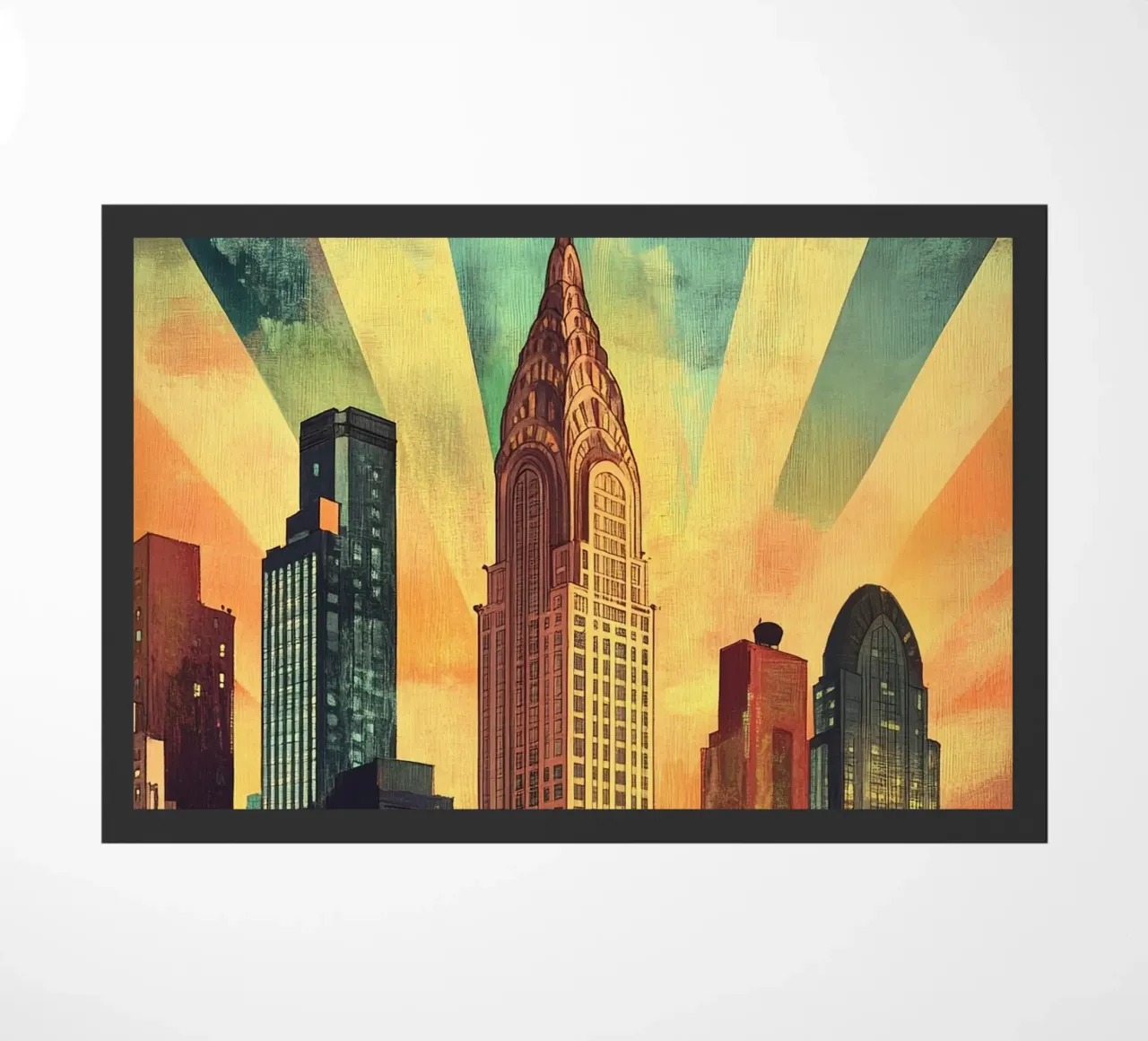 Manhattan Skyline zerbino da M-Ulrich-Digital Art