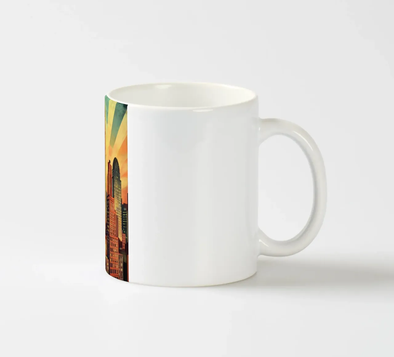 Manhattan Skyline tazza in ceramica da M-Ulrich-Digital Art