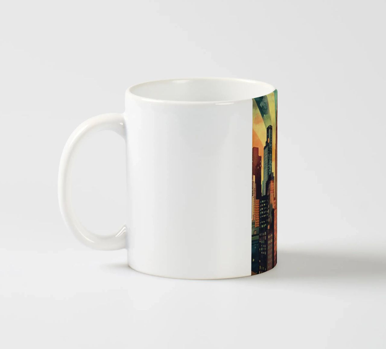 Manhattan Skyline tazza in ceramica da M-Ulrich-Digital Art