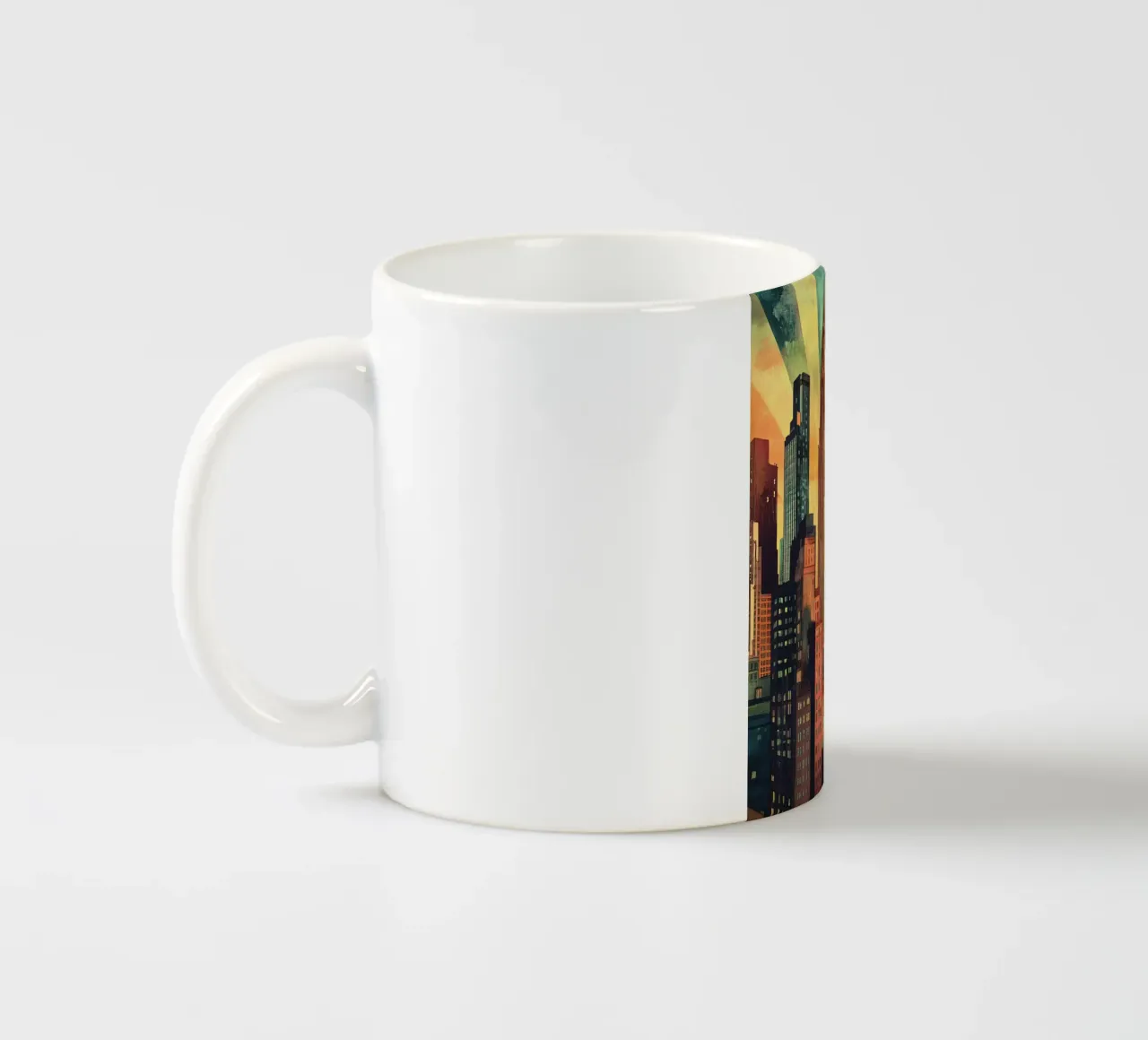 Manhattan Skyline tazza in ceramica da M-Ulrich-Digital Art