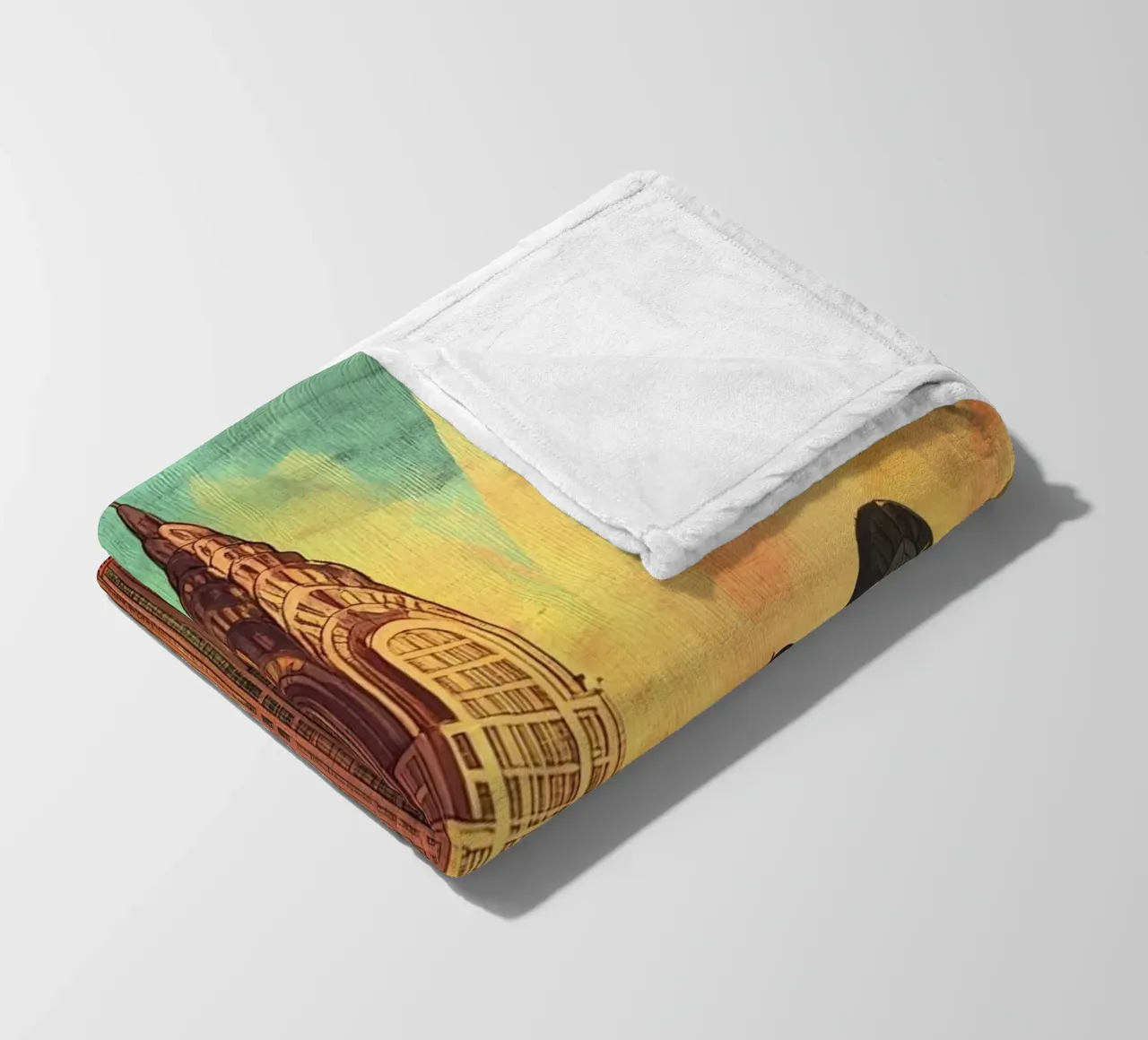 Manhattan Skyline coperta in pile da M-Ulrich-Digital Art