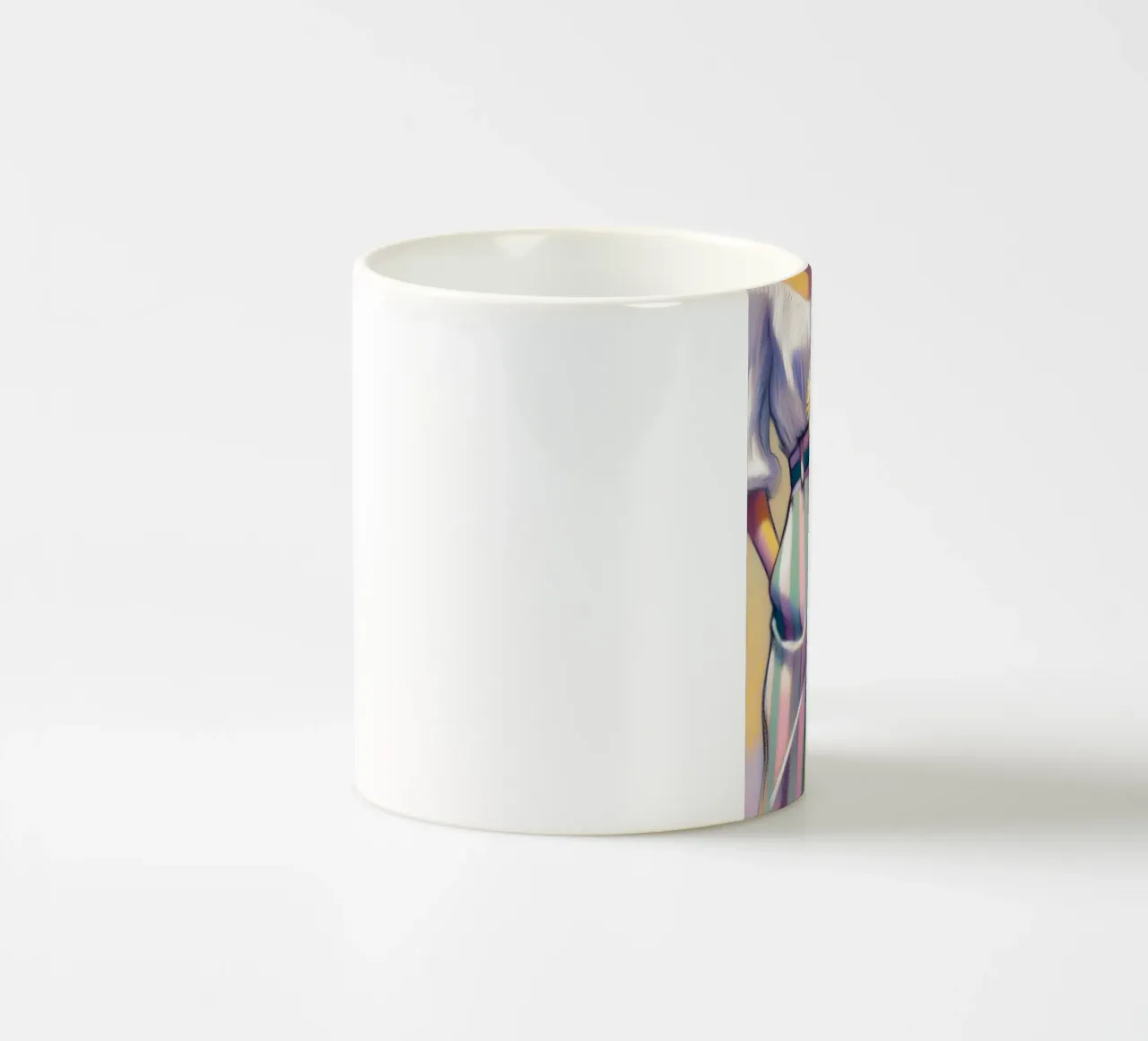 DONNA CON CESTO DI FIORI tazza in ceramica da ARTOMATIC