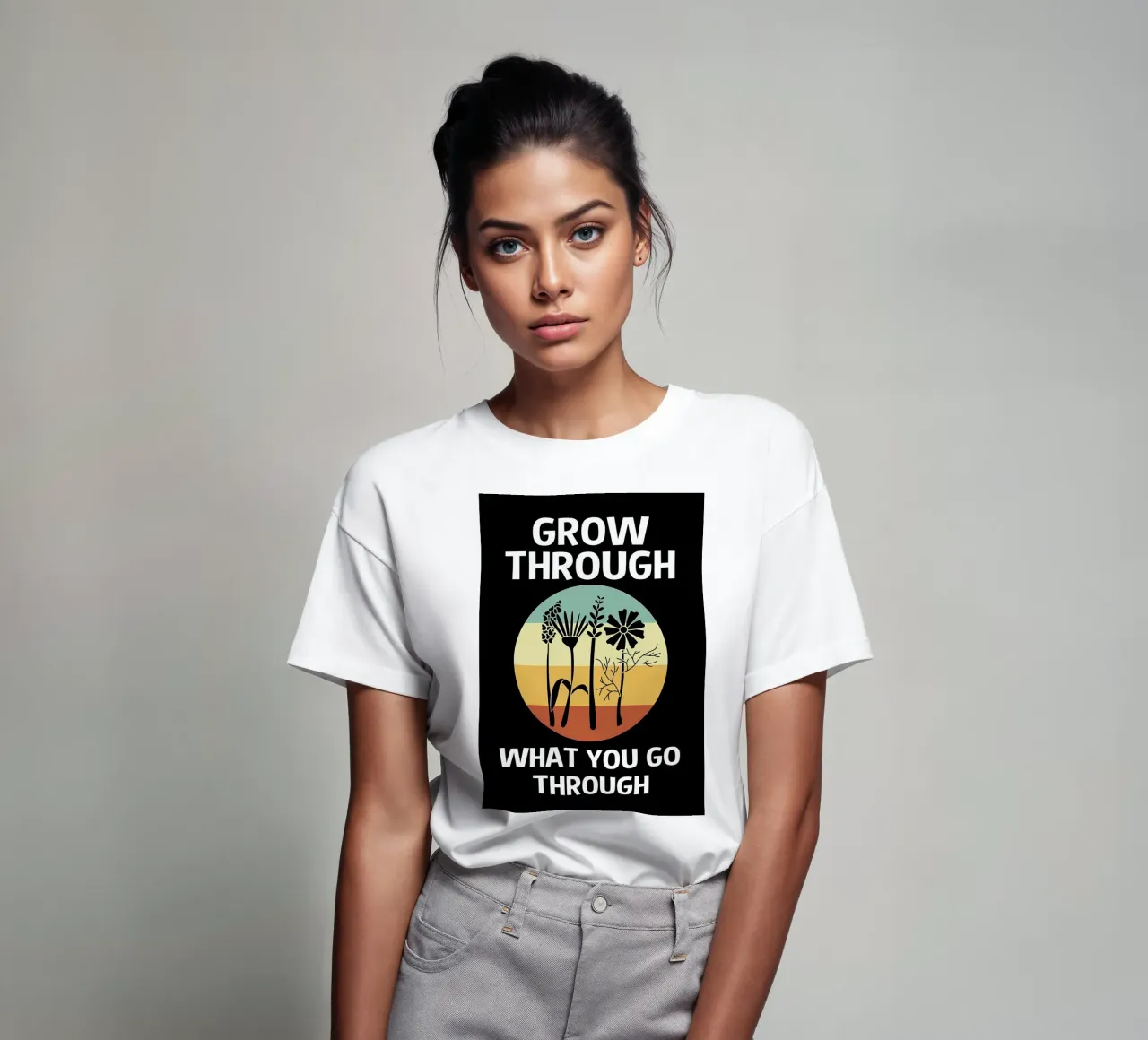 Citazione di un fiore ispiratore t-shirt da diedrich