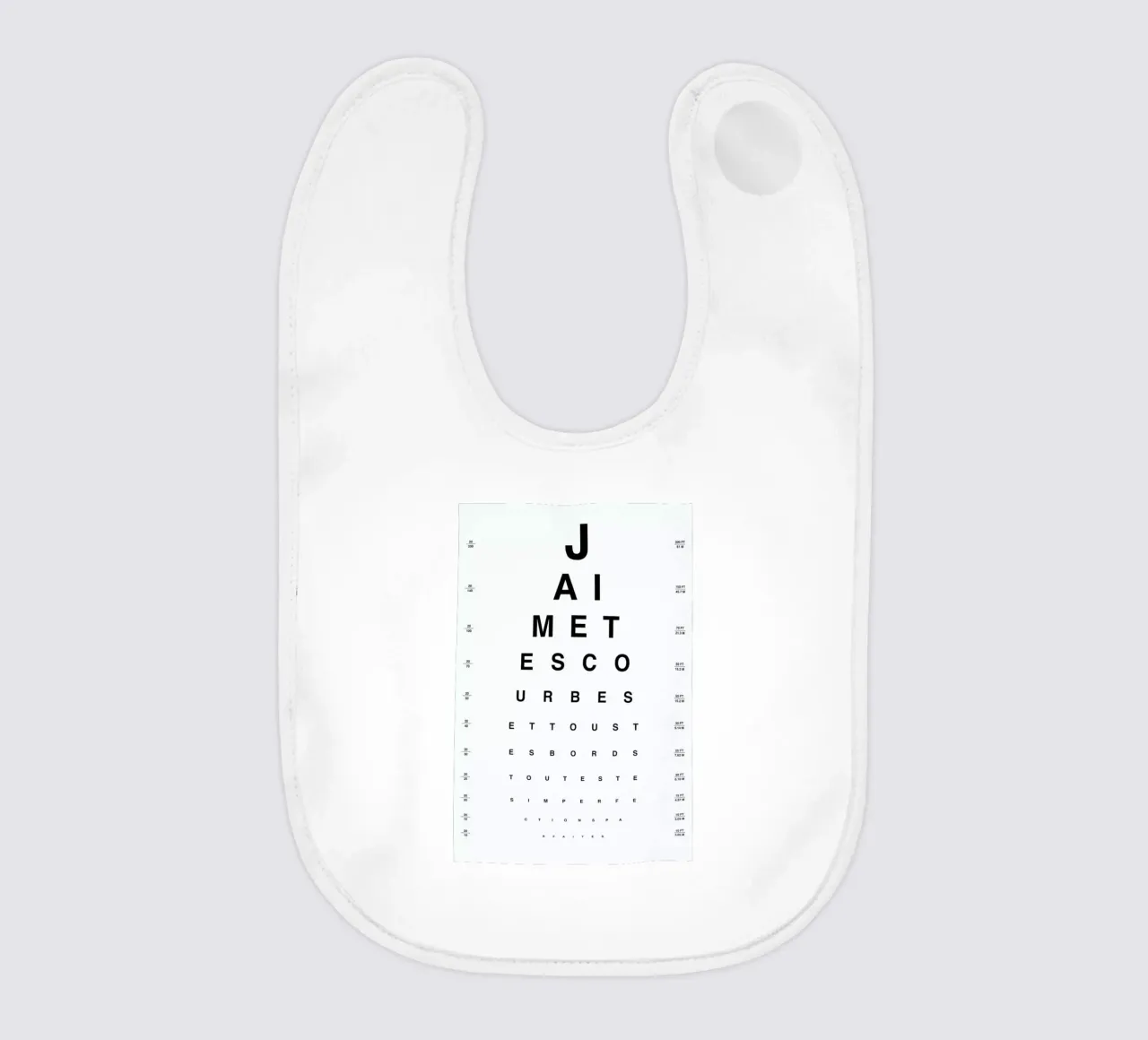 Eye Chart Je t'aime bavaglino da daylight design studio