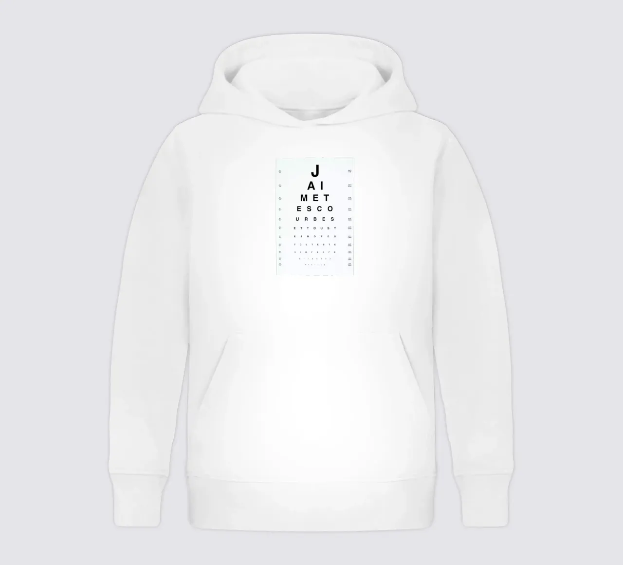 Eye Chart Je t'aime sweat à capuche enfant de daylight design studio