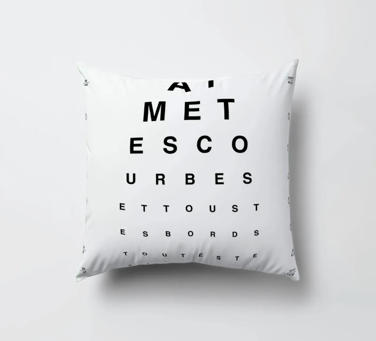Eye Chart Je t'aime cuscino da daylight design studio