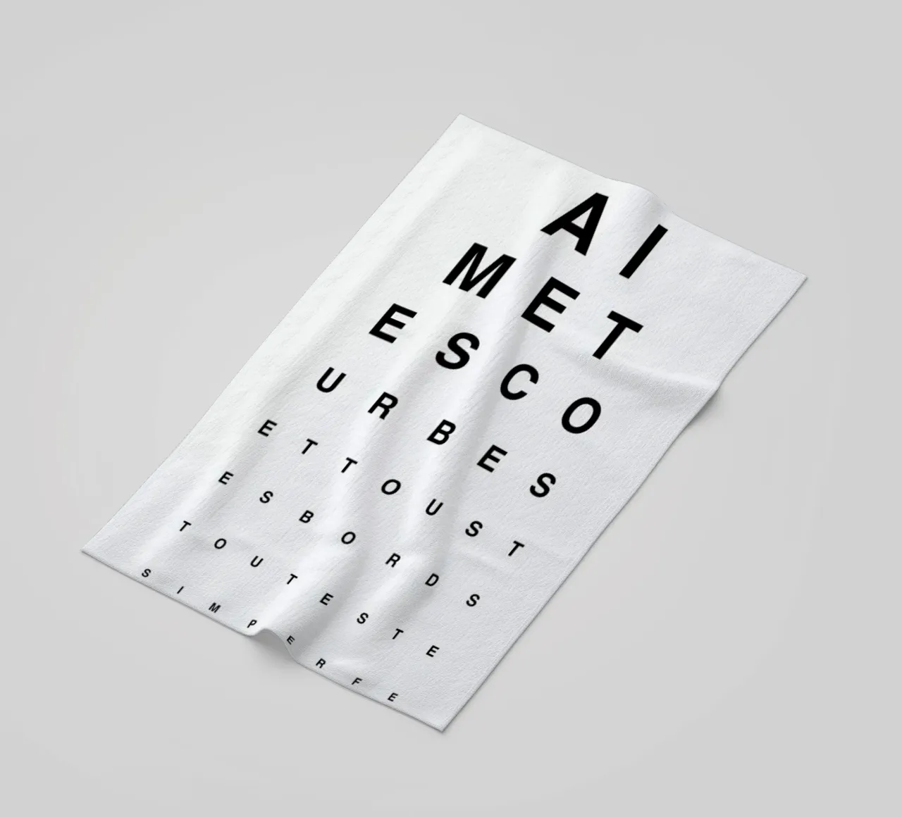 Eye Chart Je t'aime telo mare da daylight design studio