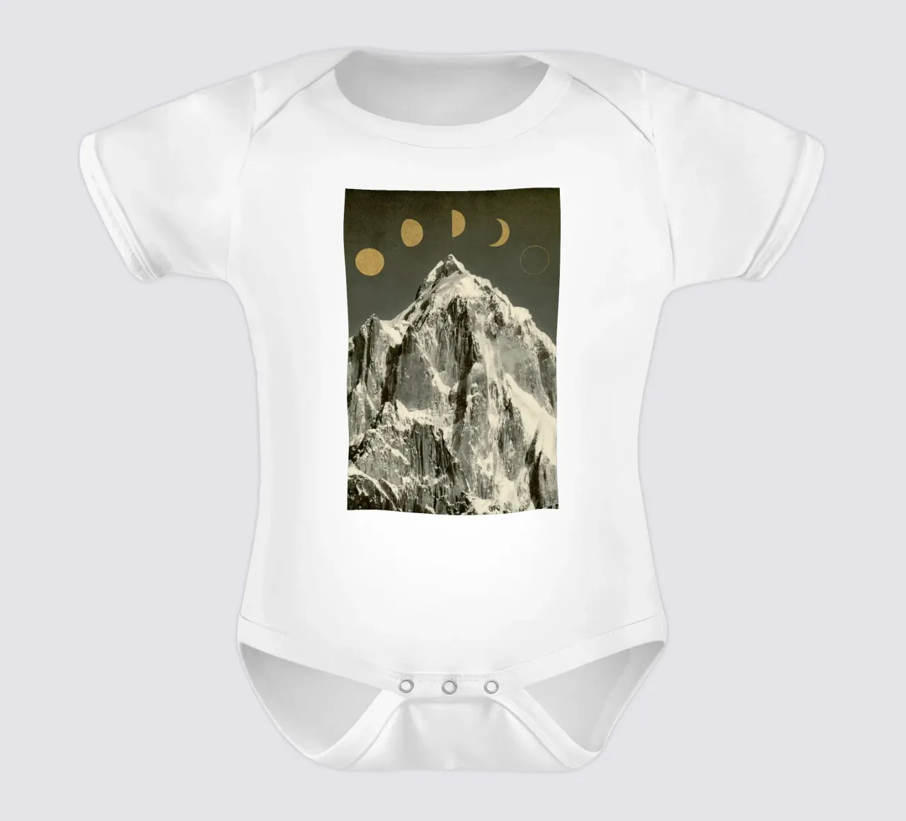 Moon Phases body neonato maniche corte da Florent Bodart