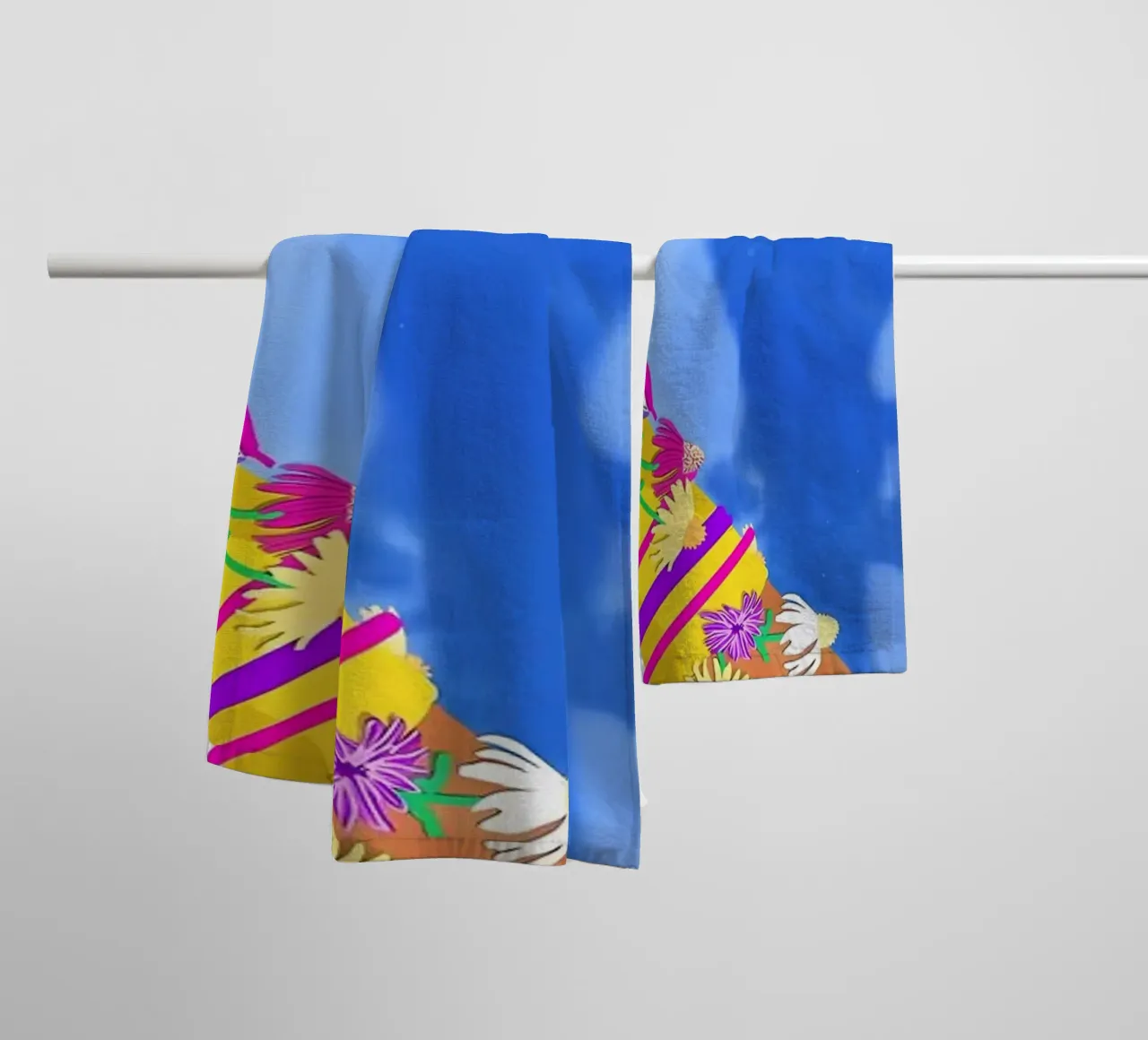 Pattini a rotelle con fiori asciugamano da bagno da diedrich