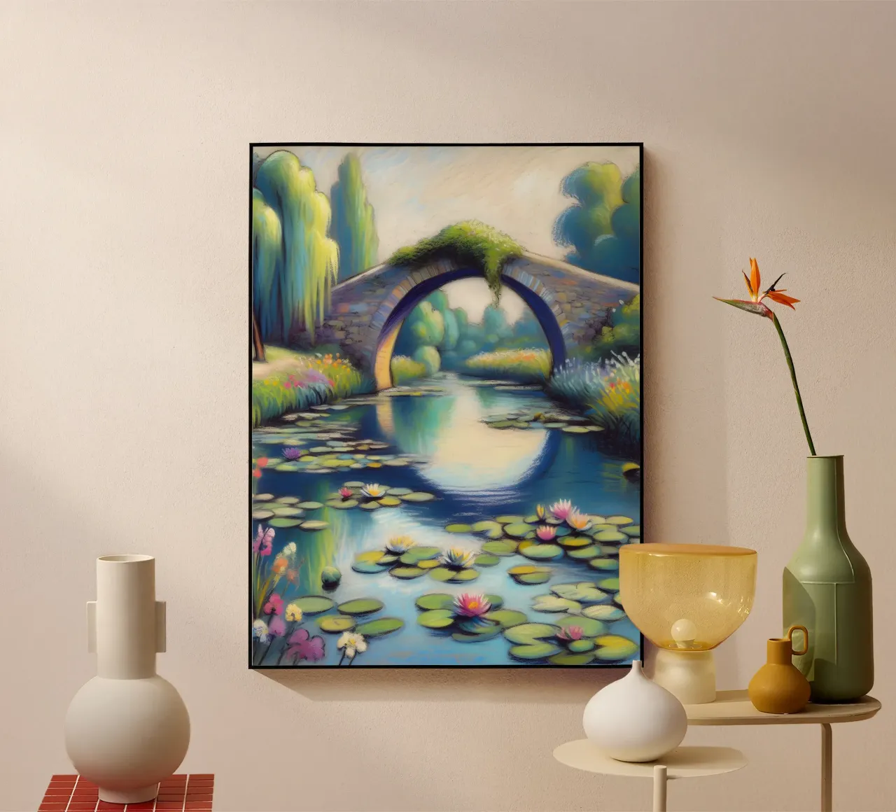 Lo stagno delle ninfee ispirato a Monet plexiglass da ARTOMATIC