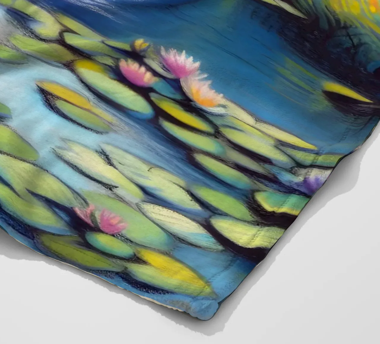 Lo stagno delle ninfee ispirato a Monet coperta in pile da ARTOMATIC