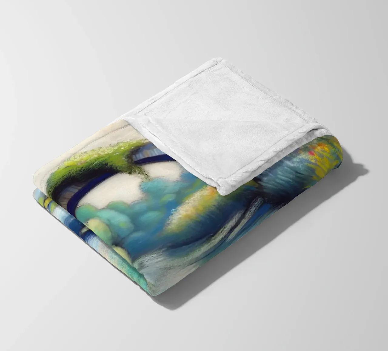 Lo stagno delle ninfee ispirato a Monet coperta in pile da ARTOMATIC