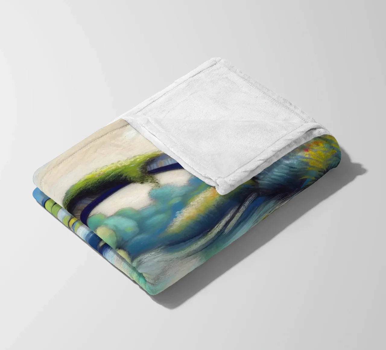Lo stagno delle ninfee ispirato a Monet coperta in pile da ARTOMATIC