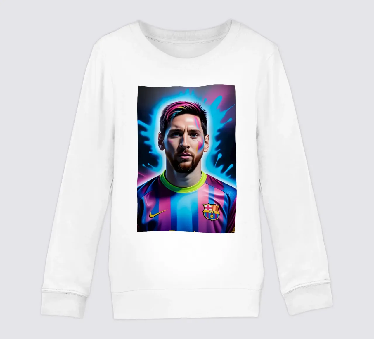 Messi potrait neon felpa bambino da BONANZA