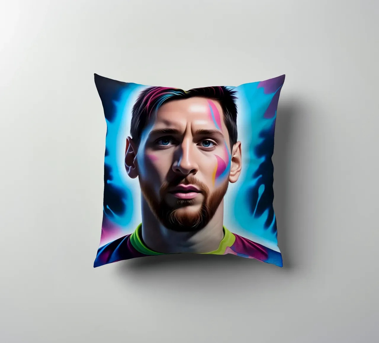 Messi potrait neon cuscino da BONANZA
