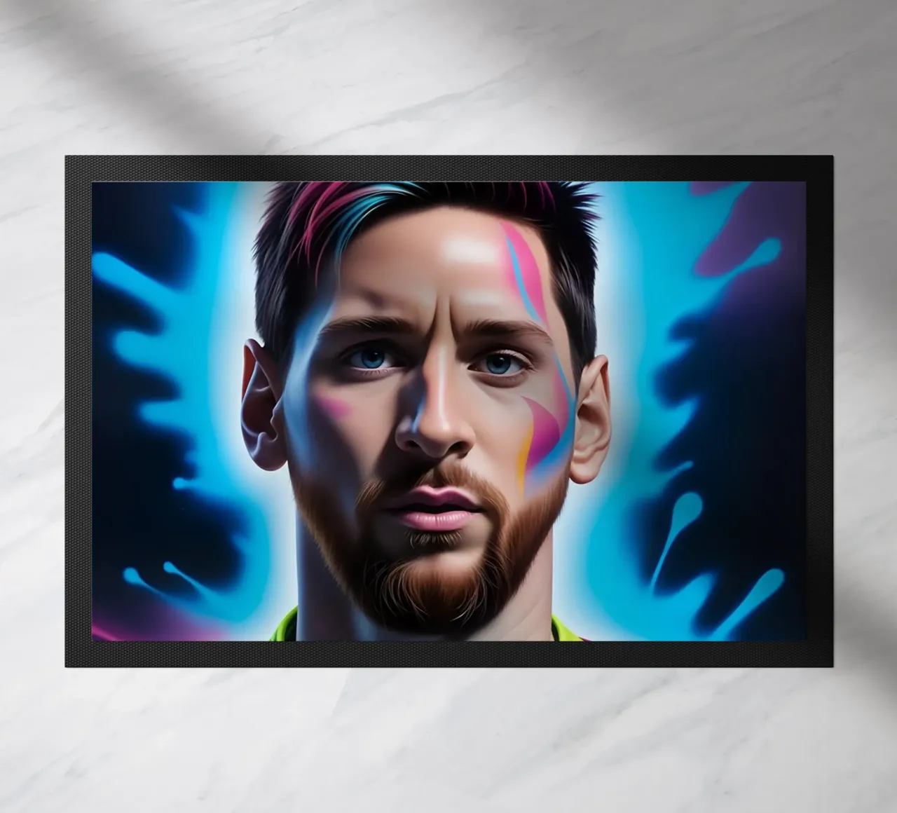 Messi potrait neon zerbino da BONANZA