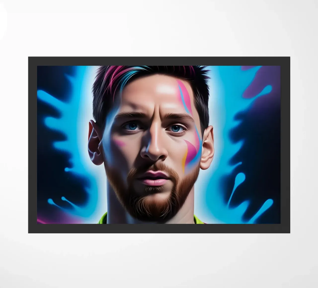 Messi potrait neon zerbino da BONANZA
