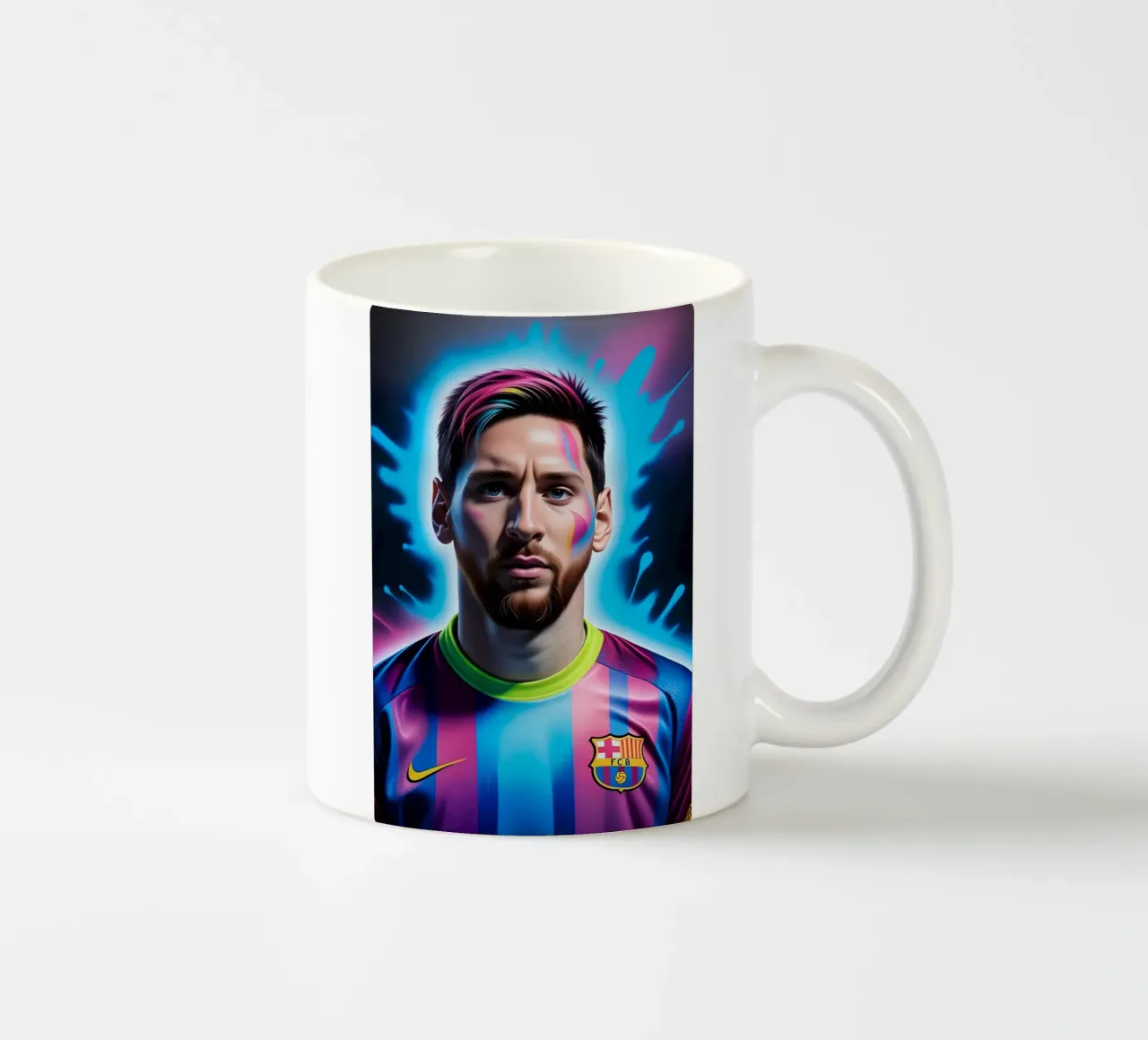 Messi potrait neon tazza in ceramica da BONANZA