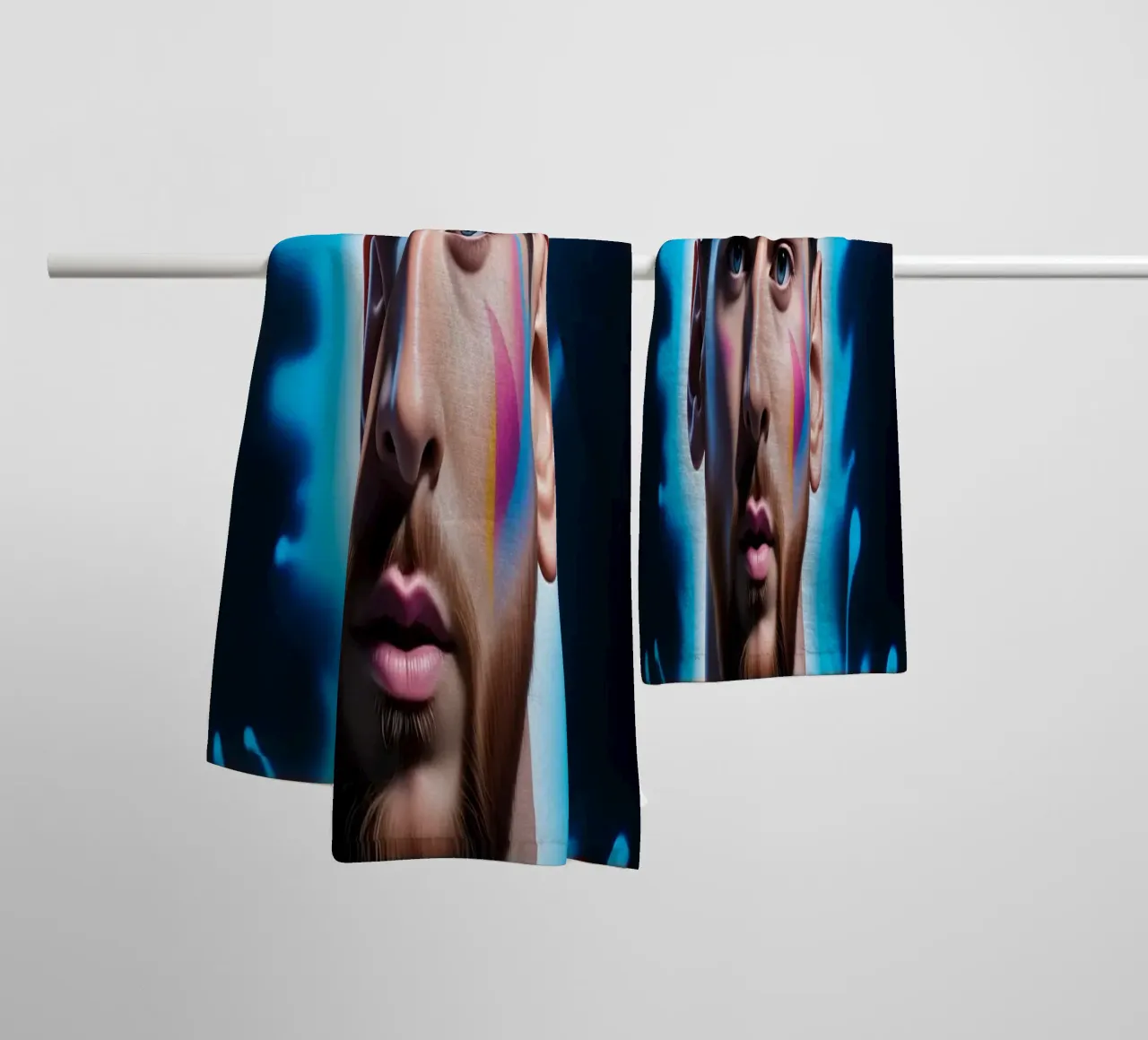 Messi potrait neon asciugamano da bagno da BONANZA