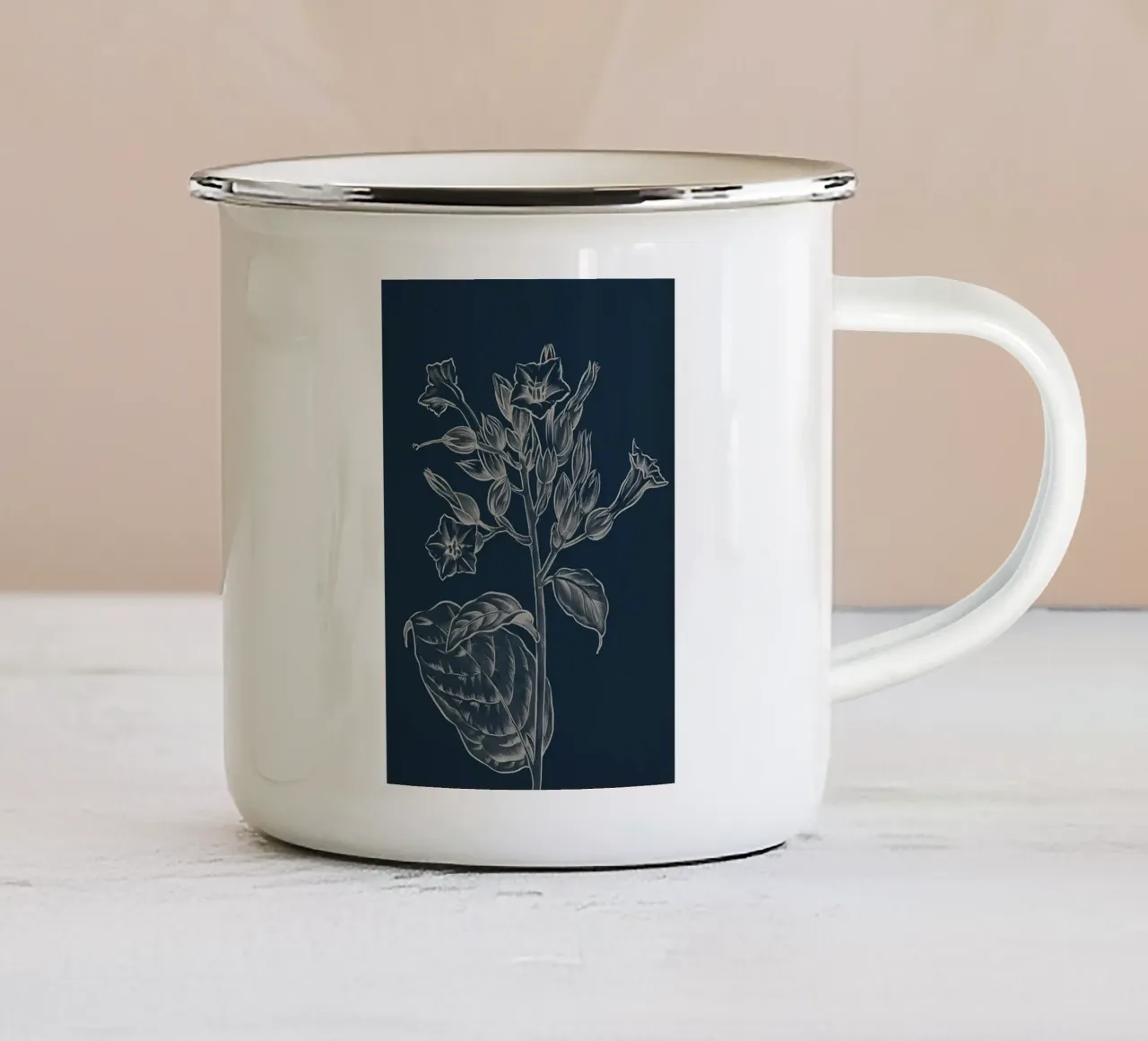Fiore tazza in smalto da diedrich